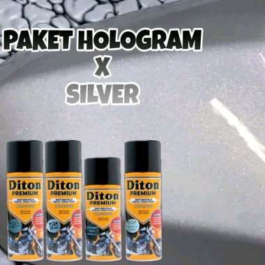 PAKET 4 KALENG hologram silver pilox pilox cat pilox diton premium 9120 primer grey 400cc 9124 silve