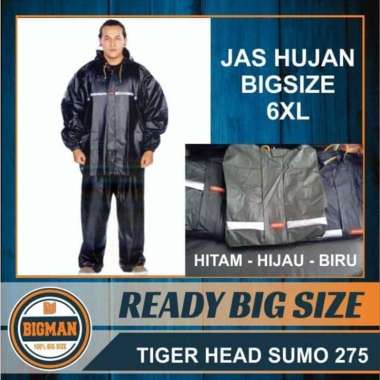 GST Setelan Jas hujan / Jas Hujan Tiger Head sumo 6XL / Jas Hujan jumbo / Jas Hujan Pria - 68275 HIT