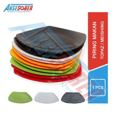 Aksesoren Piring Saji Persegi Melamine [1 Pcs] / Perlengkapan Piring Sajian Makanan Kotak Motif Polo