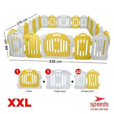 Siya ✨Free Bubblewrap Pagar Anak Bayi Speeds Lx 001-1201 Pagar Set Playground Pagar Mainan Anak Play