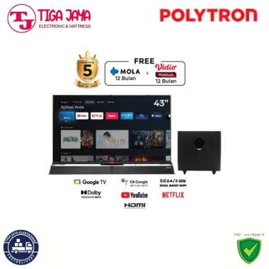 POLYTRON PLD 50BUG5959 LED TV 50 INCH 4K UHD GOOGLE TV PLD50BUG5959