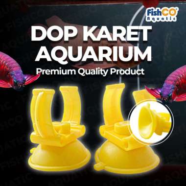 Fishco Dop Karet Lampu Aquarium Suction Cup – Karet Heater Kuning