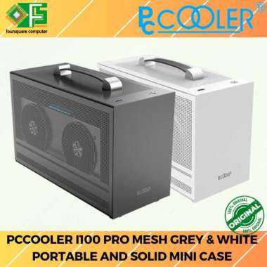 PCCooler I100G PRO MESH Grey and White | Casing PC Mini Putih