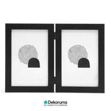 Dekoruma GAKU Bingkai Foto Join Frame 2 Openings 4R Black