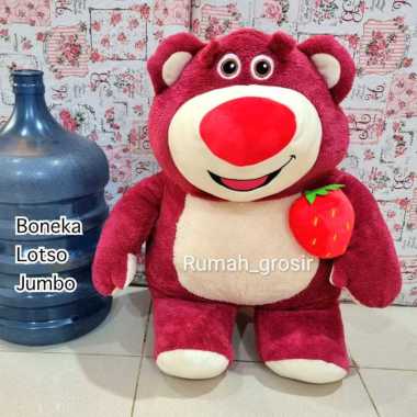 Boneka Lotso Jumbo Bear Strawberry Toy Beruang Mainan Mewah Ukuran Jumbo BONEKA LOTSO JUMBO