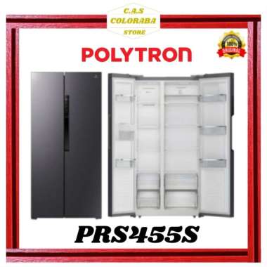 KULKAS POLYTRON PRS455S KULKAS SIDE BY SIDE INVERTER PRS-455-S PRS 455 S KULKAS POLYTRON