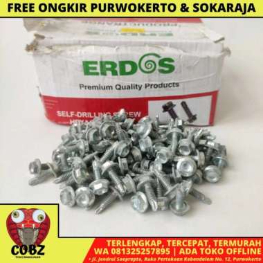#10 X 16 MM / ERDOS BAUT ROOFING SCREW SEKRUP BAJA RINGAN PER BIJI
