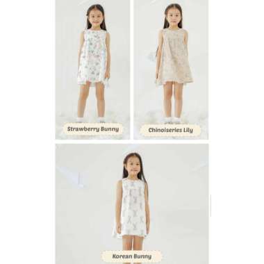 Harlow Kids Mary Jane Dress Anak Perempuan L Korean Bunny