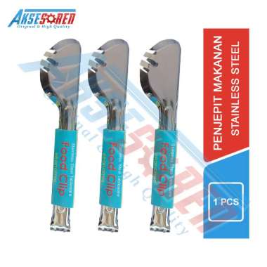Aksesoren Penjepit Makanan Stainless Steel Sikas Naga [1 Pcs] / Food Clips Silver / Capitan Gorengan