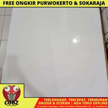 100 CM X 100 CM / INDO GRESS SOLID WHITE GRANIT LANTAI GLOSSY PER DUS