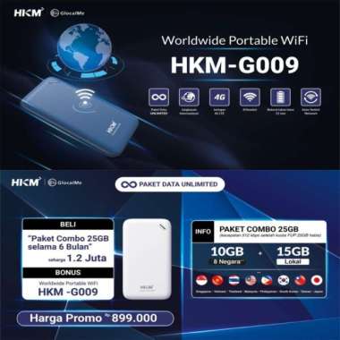 MIFI UNLIMITED HKM Glocalme G009 Modem Wifi 4G UNLOCK ALL OPERATOR