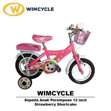 Wimcycle Sepeda Anak Cewek [12 Inch] Strawberry / Light Strawberry
