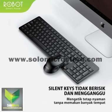 Keyboard Mouse Wireless Robot KM4000 Km 4000 Combo Usb Receiver