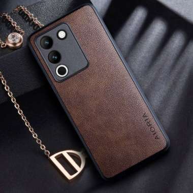 VIVO V29E 5G CASE LEATHER CASE AIORIA LEATHER VIVO V29E COFFE