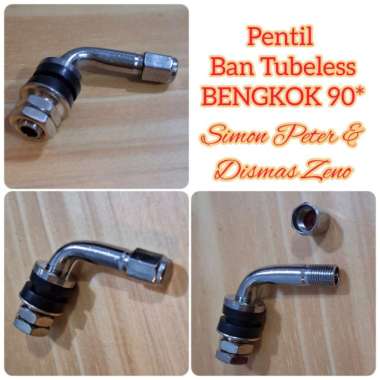 Pentil Ban Tubeless Bengkok 90* Kualitas Bagus utk Ban Motor dan Mobil