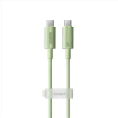BASEUS HABITAT KABEL DATA TYPE C TO TYPE C 100W FAST CHARGING 5A Hijau