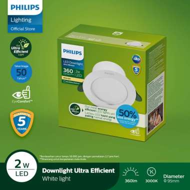 Philips Downlight Ultra Efficient - 2W 3000K Kuning