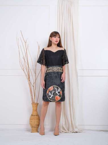 EF115 DRESS SABRINA MURAH/PARTY DRESS/DRESS SABRINA PESTA/GAUN PARTY/GAUN PESTA//EFREMI9 YBL BLACK
