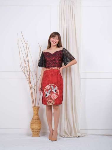 EF115 DRESS SABRINA MURAH/PARTY DRESS/DRESS SABRINA PESTA/GAUN PARTY/GAUN PESTA//EFREMI9 YBL RED