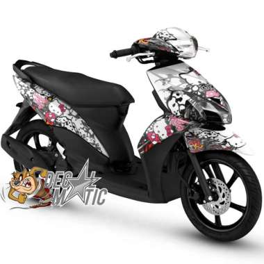 Stiker Variasi Decal Full Body Motor Yamaha Mio GT Mio J Hello Kitty 3 Mio GT Putih