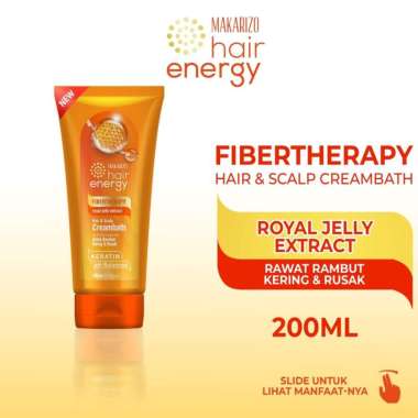 Makarizo Hair Energy Fibertherapy Hair & Scalp Creambath Royal Jelly Extract Tube 200 ML