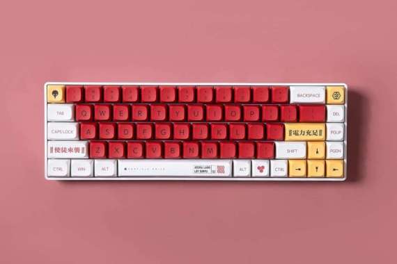 KEYCAPS PBT EVANGELION 02 XDA PROFILE SUBLIM MECHANICAL KEYBOARD ASUKA
