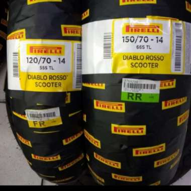 Paket Pirelli DIABLO ROSSO SCOOTER 120/70-14 150/70-14 sepasang Multivariasi