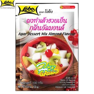 Lobo Agar Dessert Mix Pudding Susu Almond 130gr | Pudding Almond