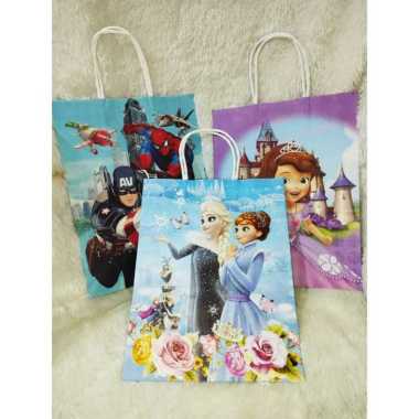 Paper bag / Tas kertas Fancy Vis-1 Motif Uk 27x21x11cm, Motif Karakter