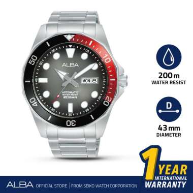 ALBA Jam Tangan Pria AL4539 Automatic Stainless Steel Silver Watch