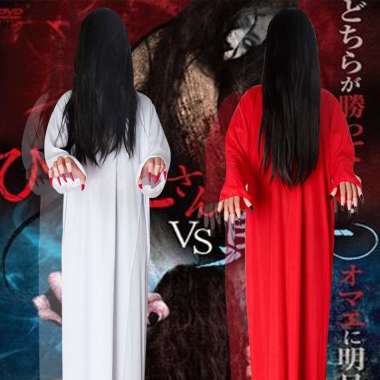 Verish CC-47 sadako the ring cosplay costume kostum halloween hantu party setan kuntilanak MERAH WIG