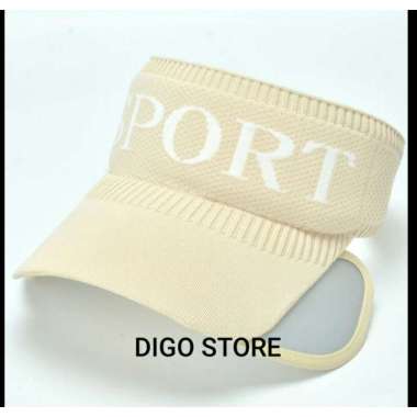 Verish Topi Sport Wings Topi Rajut Topi Tenis Topi Golf Topi Sepeda Impor Cream