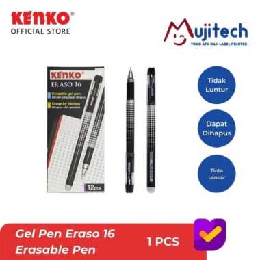KENKO ERASO 16 GEL PEN 0.5MM BISA DI HAPUS ERASABLE PENA PULPEN BOLPEN