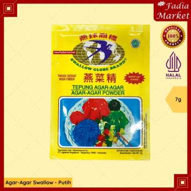 Agar Agar Bubuk Swallow Globe Brand Putih Plain 7g