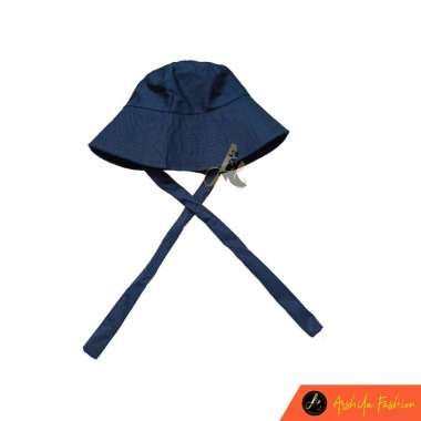 VERISY TOPI BUCKET WIDE BESAR TALI PANJANG / BUCKET SELEBGRAM Navy