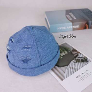 VERISH Topi Miki Hat Levis premium / Topi denim / Topi Miki hat gaul Light blue