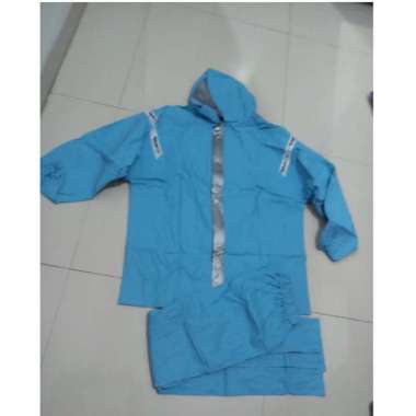 Jas Hujan Jaket Celana Merek Penguin's/Penguin CX7/CX-7/CX 7 XL ORIGINAL L Biru Muda