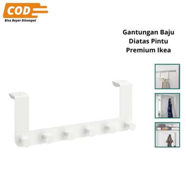 ENUDEN Ikea Gantungan Baju Di Atas Pintu Premium Besi Anti Karat
