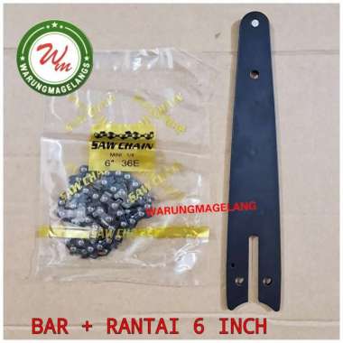 Bar Rantai chainsaw cordless baterai panjang 6 inch for bull xenon