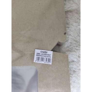 Lunch Box Kraft OKEY Coklat Isi 100 pcs, Ukuran Ukuran 20