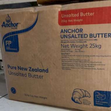 anchor unsalted butter 25kg tawar