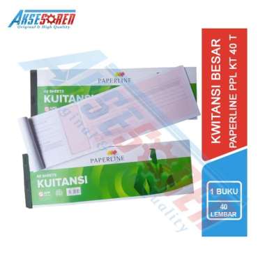 Kertas Kwitansi Besar Paperline PPL-KT-40-T [1 Buku/40 Lembar] / Kuitansi Tanda Pembayaran Lunas / K