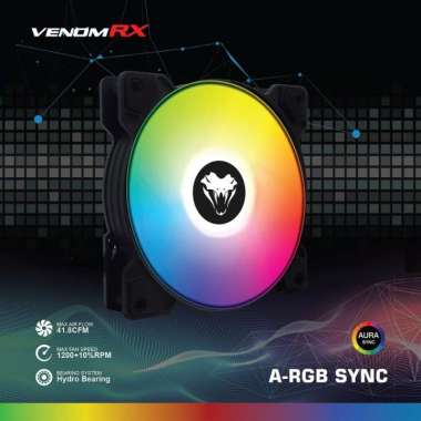 Fan Case 12CM VenomRX A-RGB Sync Single Fan / Fan Case 12CM ARGB