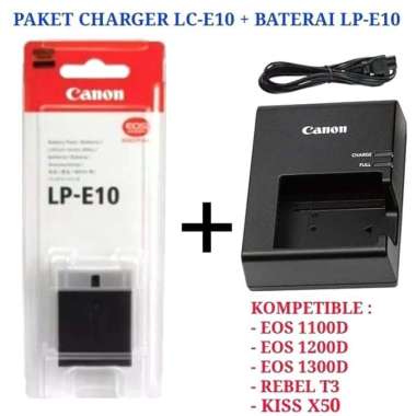 Charger Baterai Untuk Kamera Canon Eos 1100D 1200D 1300D 1500D 3000D