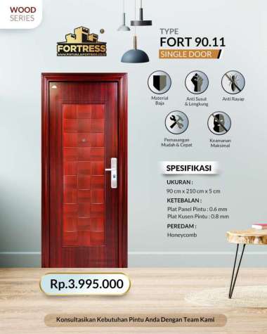 PINTU BAJA FORTRESS/PINTU RUMAH FORTRESS FORT 90.11/90X210X5CM