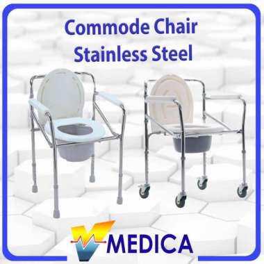 (Instant) Commode Chair Tanpa Roda / Commode Chair BeRoda / Kursi BAB beroda
