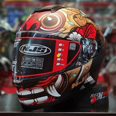 NJS ZX-1 BARONG MATT/ DOP Helm Fullface Helm NJS ZX1 BARONG SPECIAL EDITION INDONESIA HERITAGE S