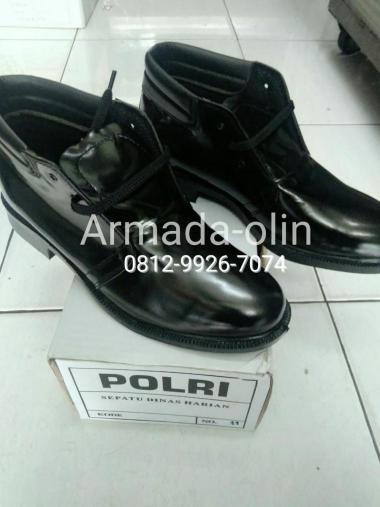 Sepatu Dinas | Sepatu Pdh polri | sepatu kilap Polri Hitam - 45