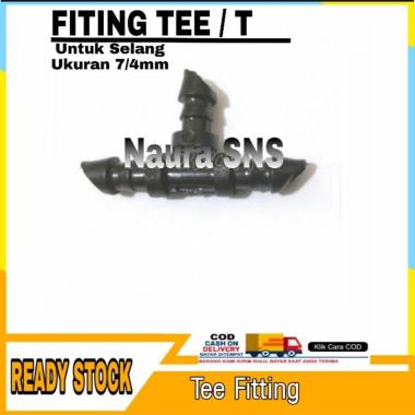 Tee / Connektor Model T selang 7x4mm / Fitting Tee selang 7mm