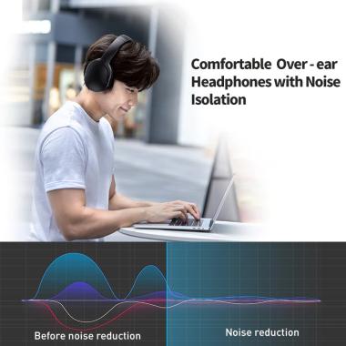 Baseus D02 Pro Wireless Foldable Bluetooth 5.0 Headphone Gaming Headset HITAM